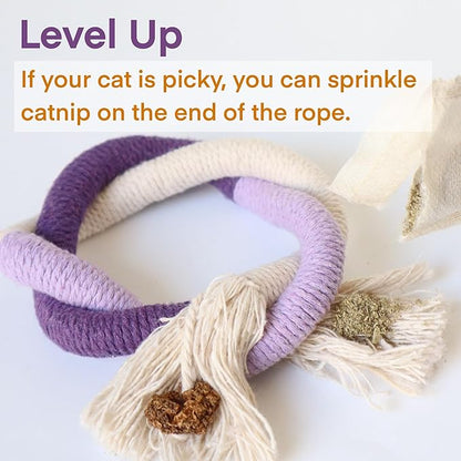 Chew Rope Toy – Natural, Safe Tooth Cleaner for Indoor Cats