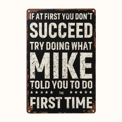 😄 Witty Distressed Vintage Metal Wall Sign, Funny Conversation‑Starter Plaque for Garage & Office