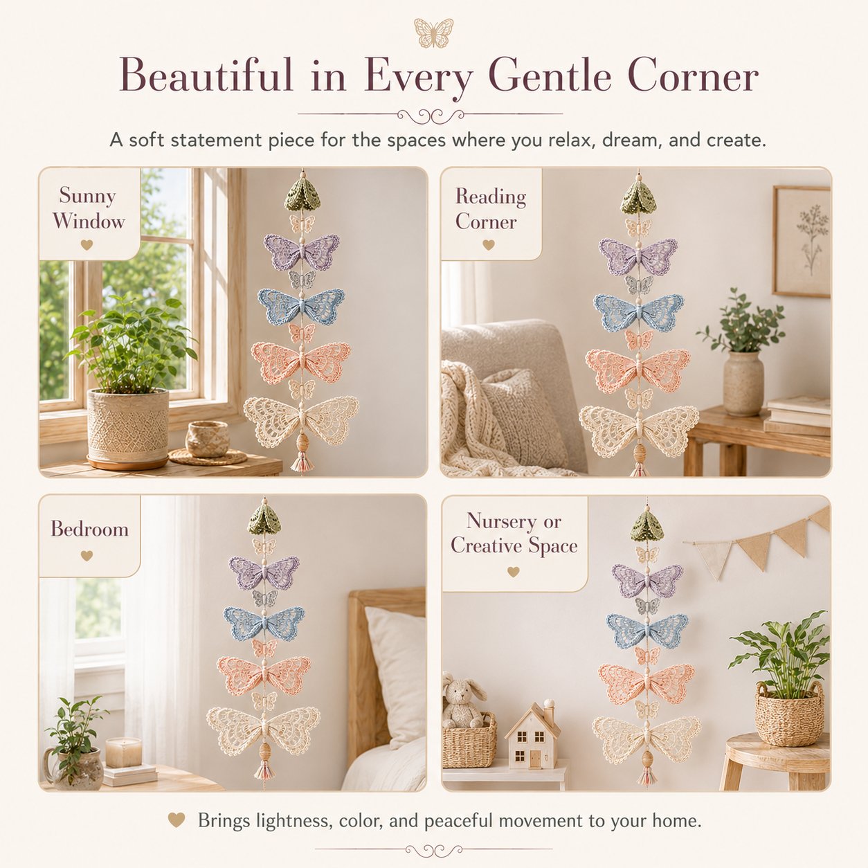 🔥LAST DAY 49% OFF - 🦋Butterfly Garden Cascade DIY Crochet Kit