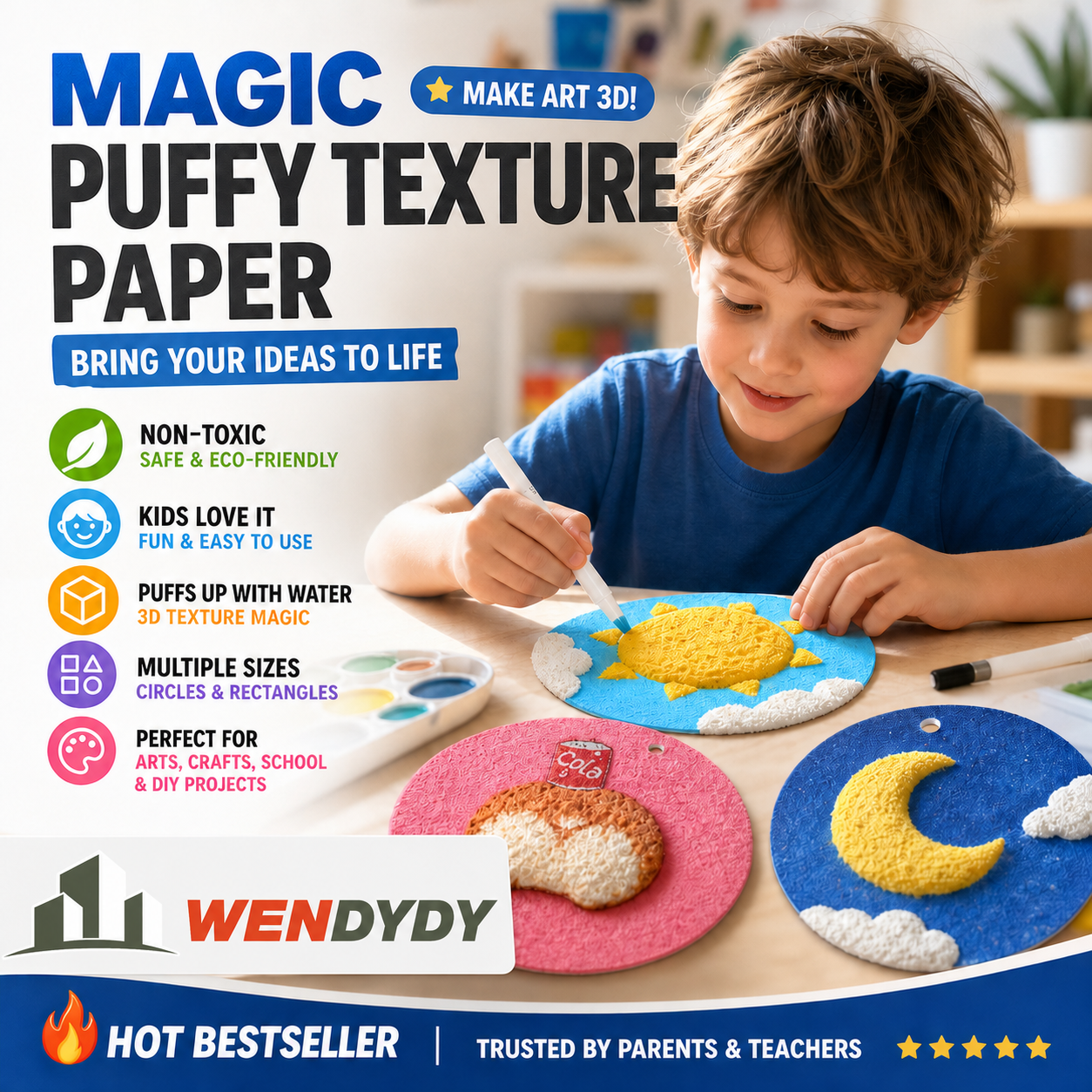 🎄Special Surprise Offer 🎁Buy 3 Get 2 Free！🔮Master the magic of painting！👩‍🎨Foam Texture Painting Paper🎁