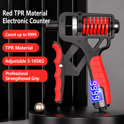 Adjustable Grip Strengthener with Digital Counter-5-165KG Heavy Resistance Hand & Forearm Trainer