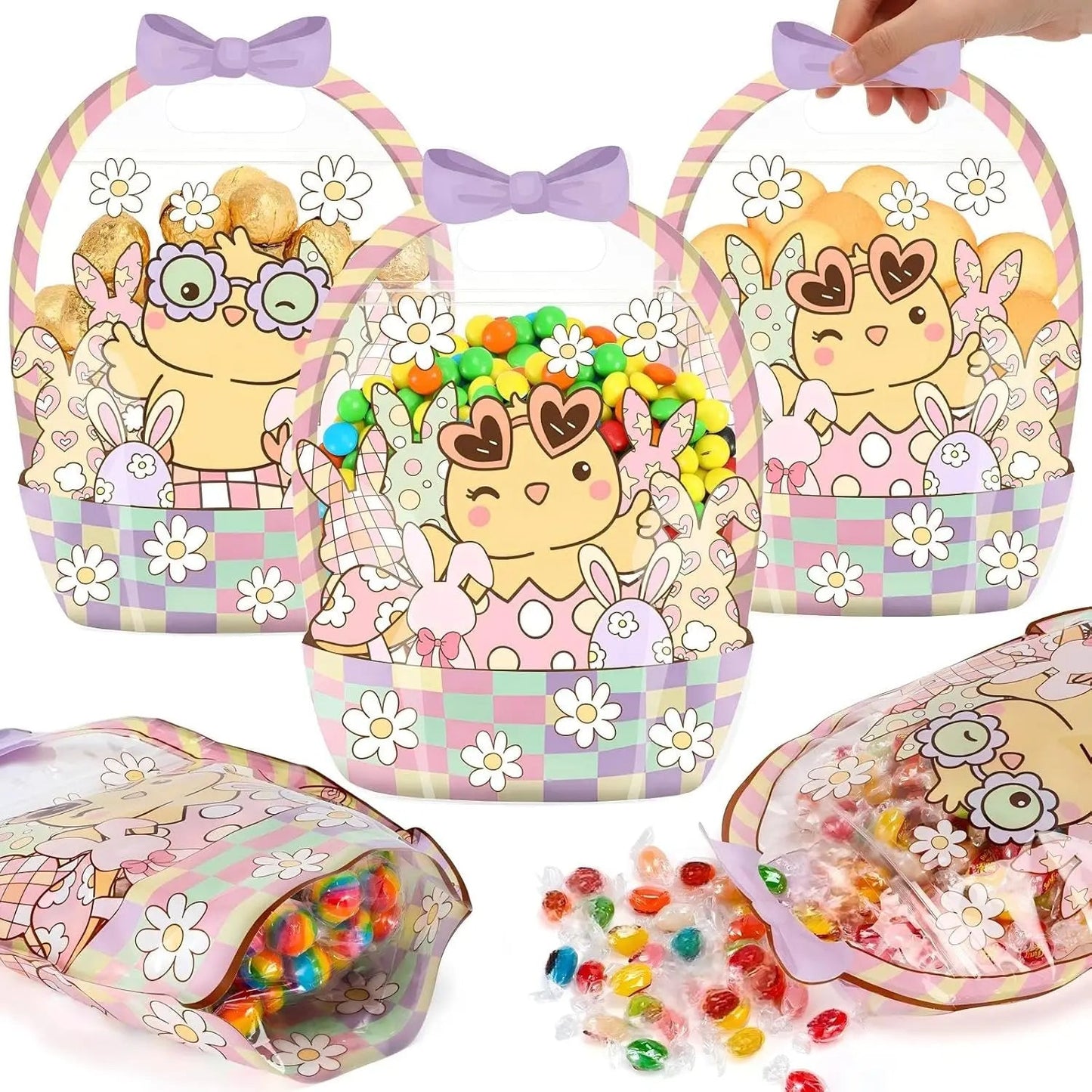 Halloween Goodie Bags Plastic Candy Gift Bags with Handle