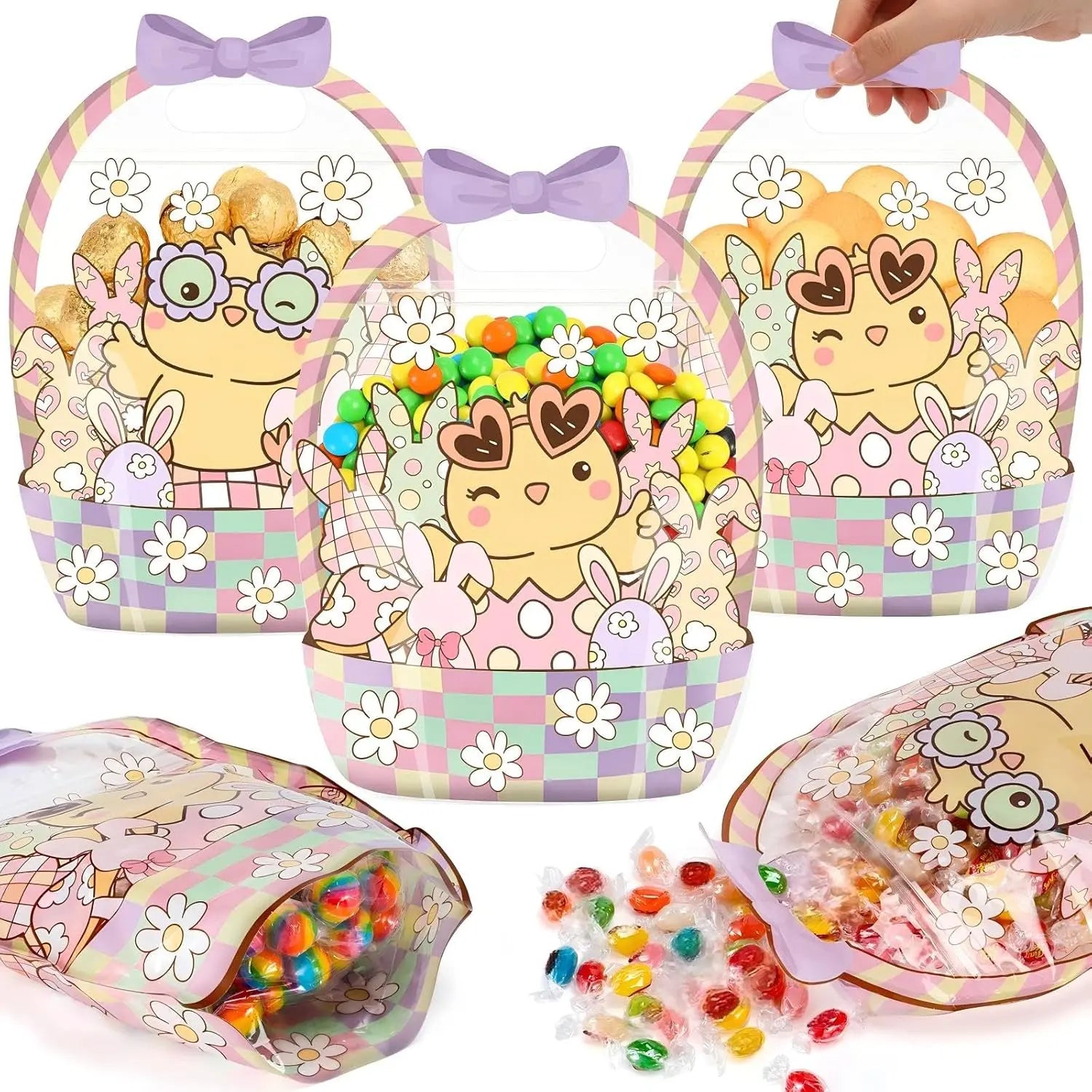 Halloween Goodie Bags Plastic Candy Gift Bags with Handle