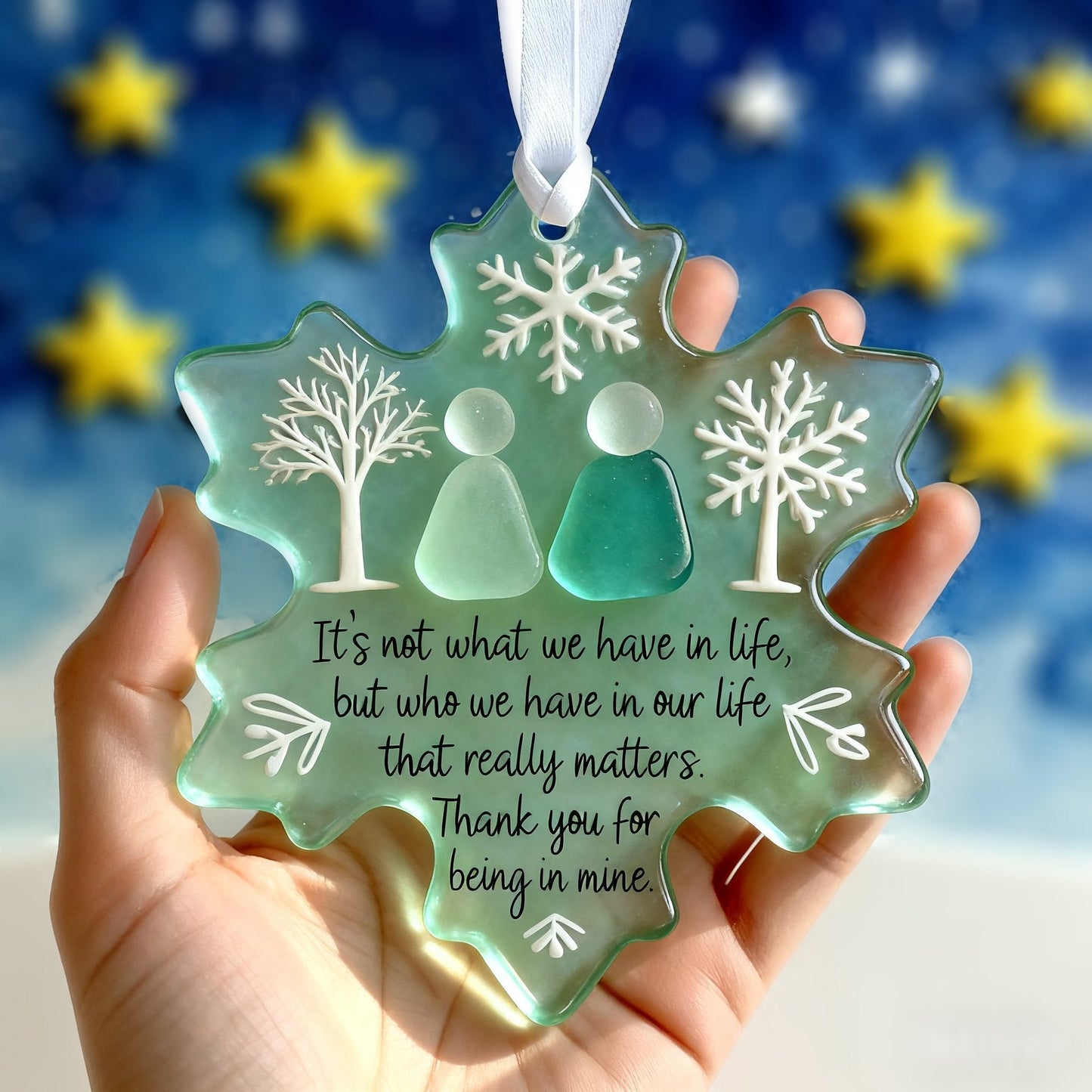 🌊 BUY 2 GET 1 FREE! ❄️ Snowflake-Shaped Sea Glass Friendship Decor – Nature-shaped, handcrafted & unique – Perfect for gifting or coastal home accents ✨