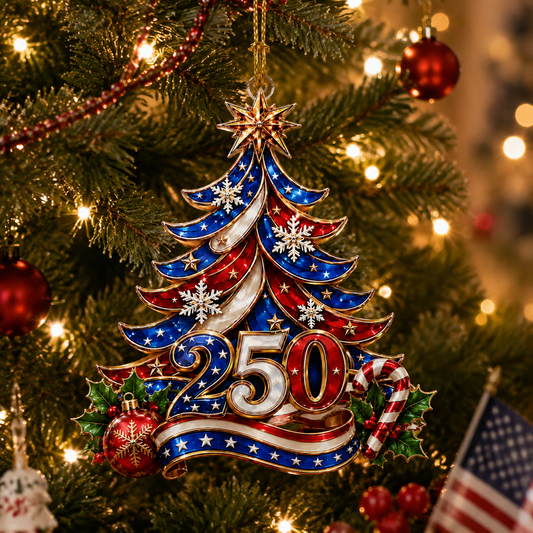 US 250th Anniversary Christmas Ornament