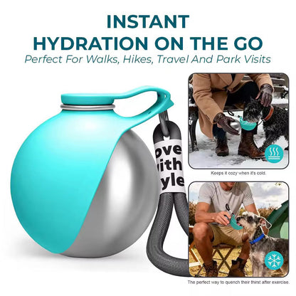 📢📢50% OFF !! ⏰ 2-in-1 Portable Dog Water Bottle for Small Dogs - Leak-Proof & Compact