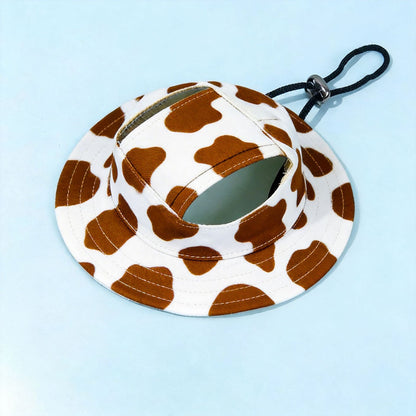 🐾 Cute Printed Pet Bucket Hat, Breathable Sun Cap Fits Dogs & Cats