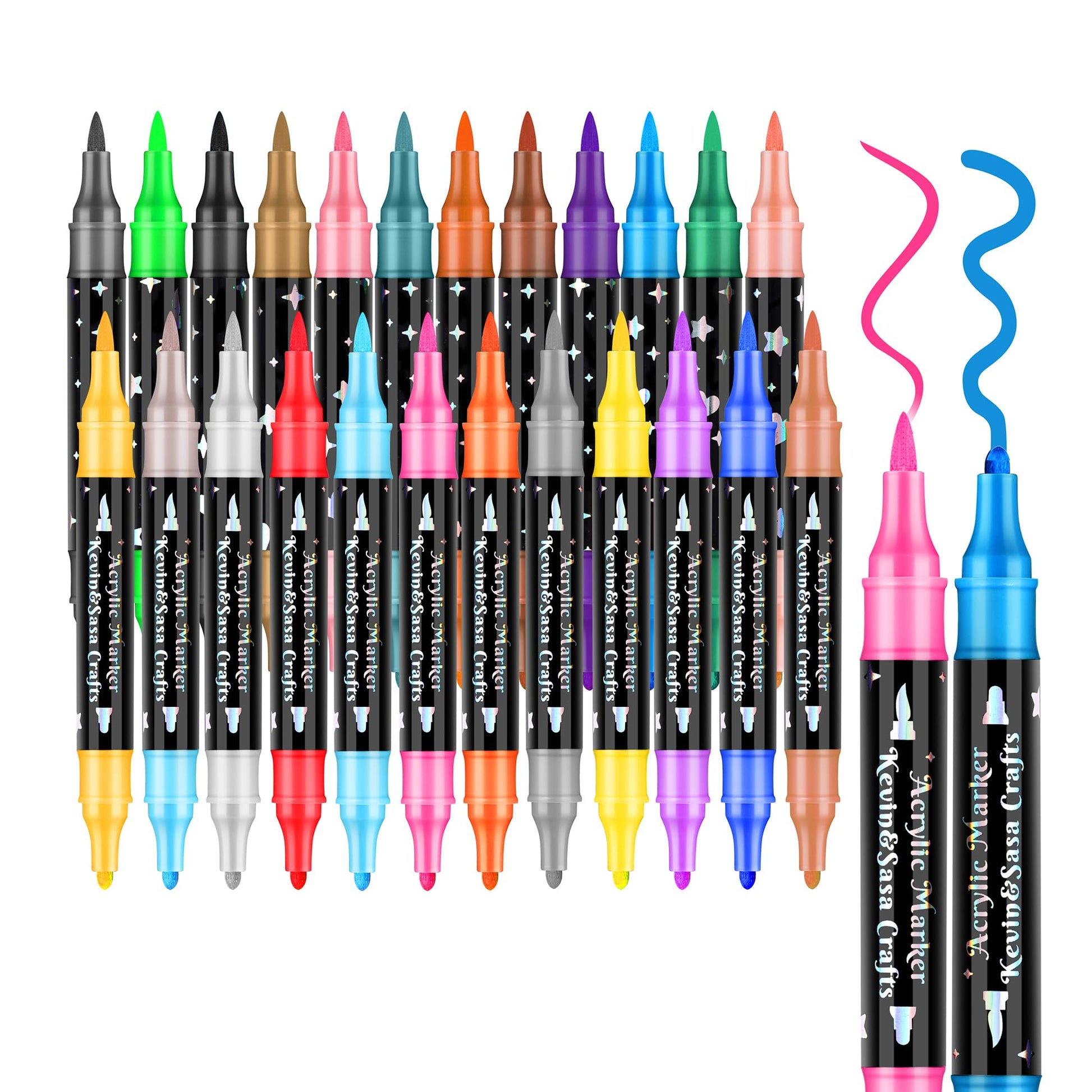 ⏳Last Day-50% Off✨🌈Dual-Tip Glitter Marker Pen