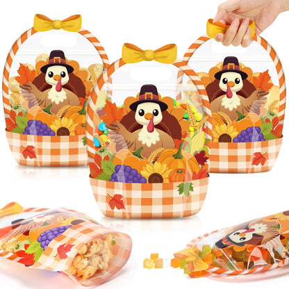 Halloween Goodie Bags Plastic Candy Gift Bags with Handle