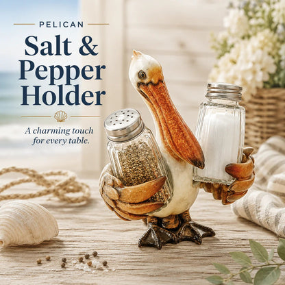 Coastal Animal Salt & Pepper Shaker Holder Set