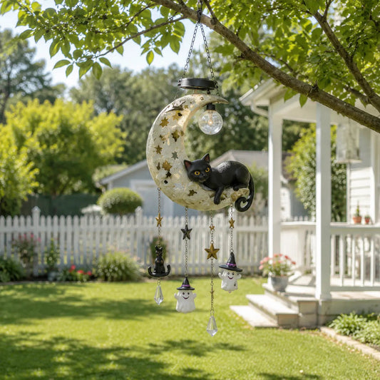 🌙 Every Breeze Carries a Little Halloween Magic——Solar Hanging Lantern for Outdoor Halloween Décor