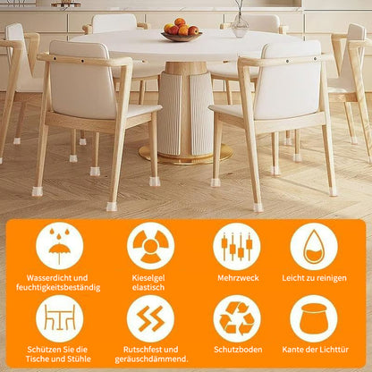 ✨ Universal Rubber Chair Leg Protectors - Suitable for all chair leg shapes, scratch-resistant and durable, the ultimate solution to protect your floors.