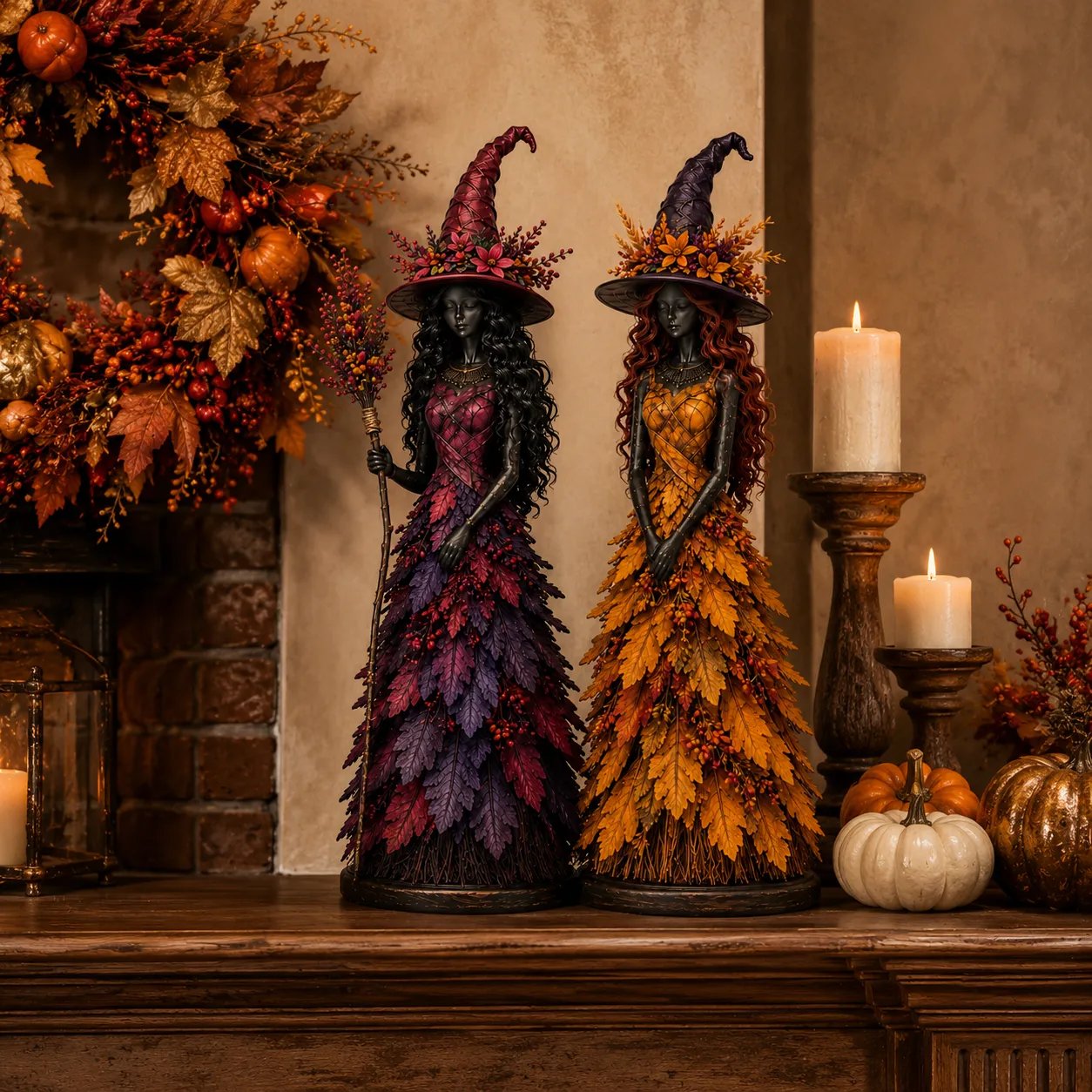 🔥🧙Enchanted Autumn Witch Figurine (✨2026 Limited Edition)