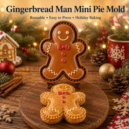 ⏳ Last Day 48% OFF – 🎄Christmas Mini Pie Mold Collection | Reusable Embossed Molds for Shaping Detailed Santa, Snowman, Reindeer, Tree & Holiday Pies 🥧✨