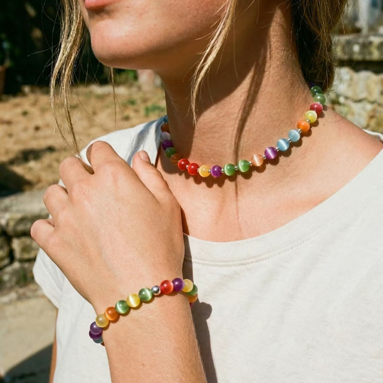 🌈 Dopamine UV-Reactive Beaded Jewellery Collection