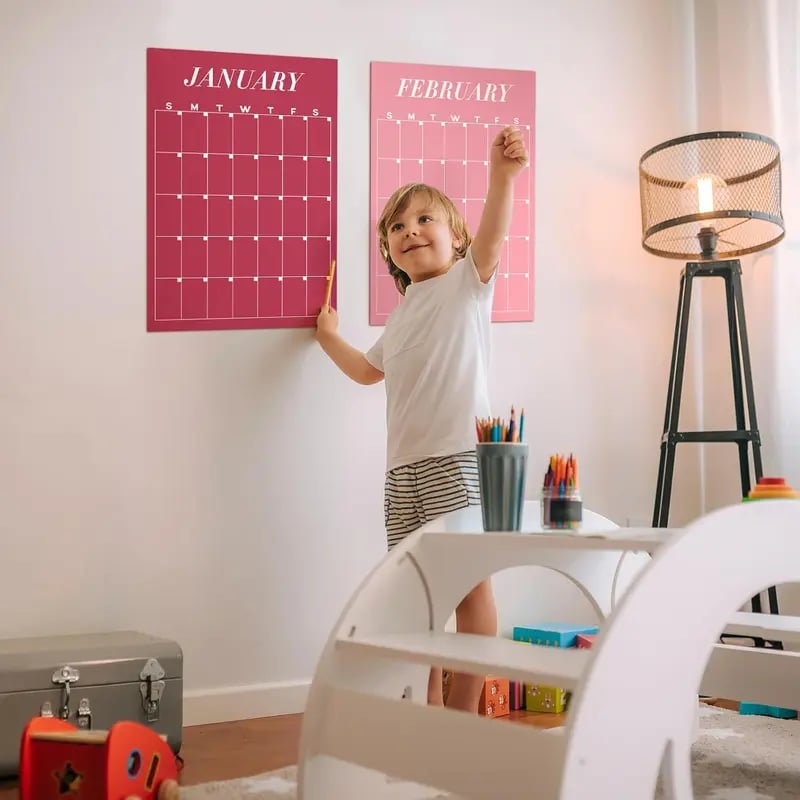 📅 Back to School Large Wall Calendar | The Ultimate Family Wall Calendar & Dry Erase Planner 🏡
