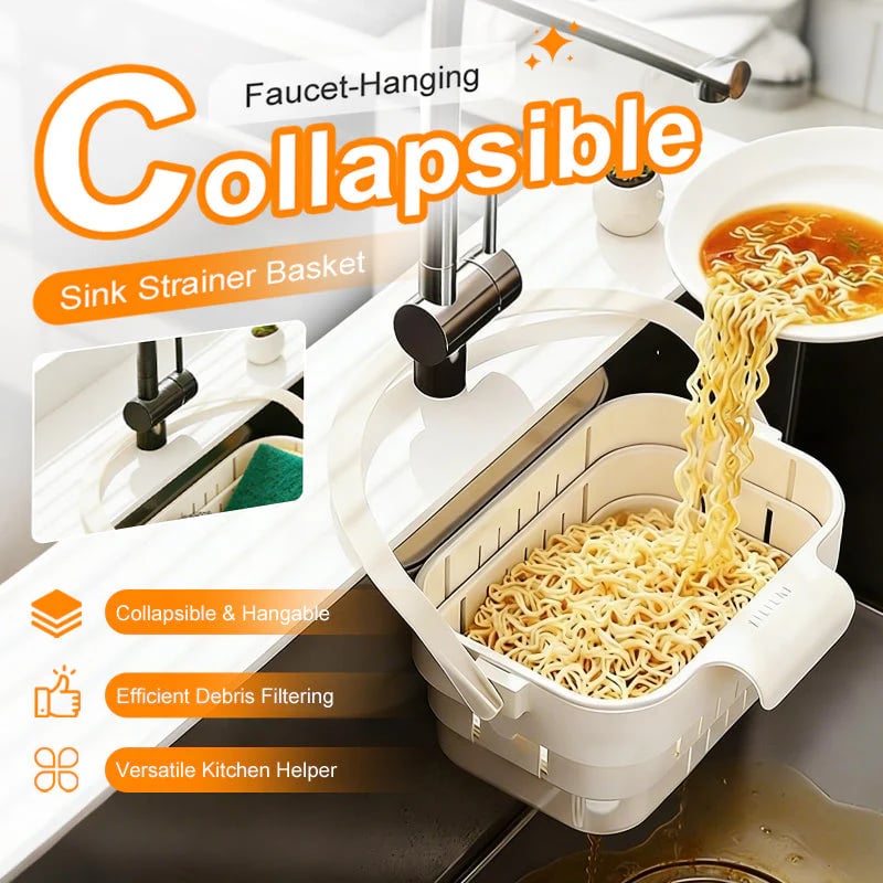 🍅Collapsible Faucet-Hanging Sink Strainer Basket