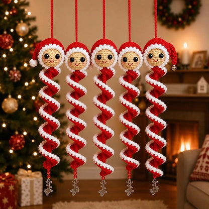 🔥HOT SALE 49% OFF☃️Crochet Snowman Spiral Ornament DIY Kit | Complete Beginner-Friendly Set with Soft Yarn, Crochet Hook, Festive Beads, Snowflakes & Step-by-Step Guide 🧶🎄✨