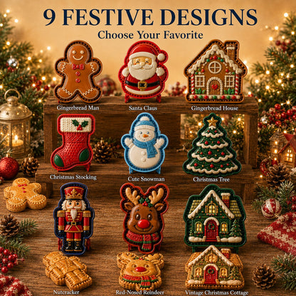 ⏳ Last Day 48% OFF – 🎄Christmas Mini Pie Mold Collection | Reusable Embossed Molds for Shaping Detailed Santa, Snowman, Reindeer, Tree & Holiday Pies 🥧✨