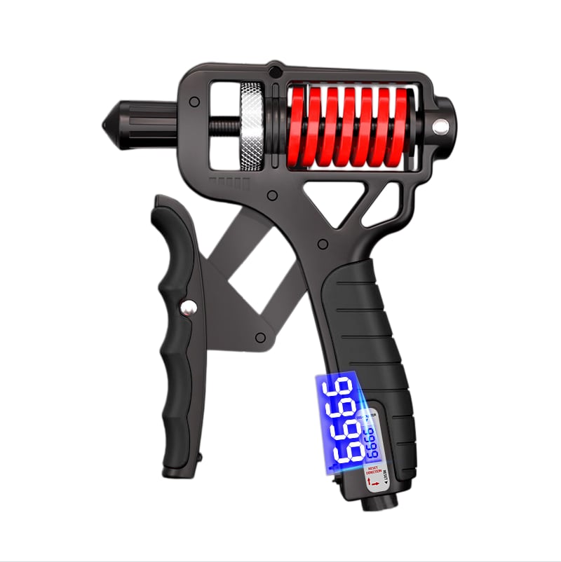 💪Ergonomic Adjustable H-Grip Hand Trainer – Forearm Strengthener with Counter for Stress Relief