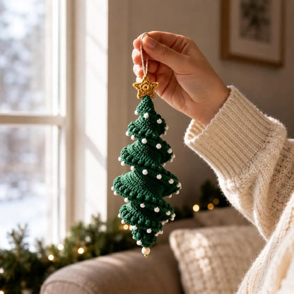 🔥HOT SALE 49% OFF☃️Crochet Snowman Spiral Ornament DIY Kit | Complete Beginner-Friendly Set with Soft Yarn, Crochet Hook, Festive Beads, Snowflakes & Step-by-Step Guide 🧶🎄✨
