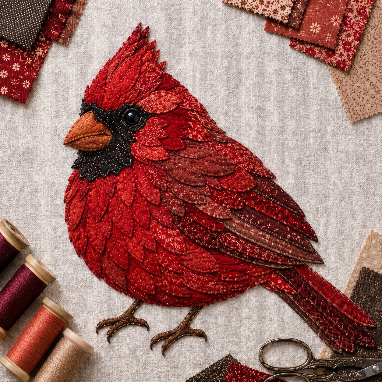 DIY Patchwork Bird Hanging Kit
