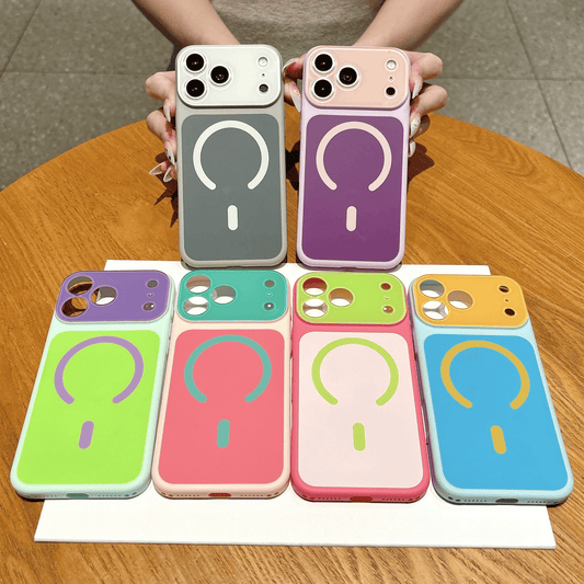 🎨Dopamine Color Block Magnetic Phone Case for iPhone✨