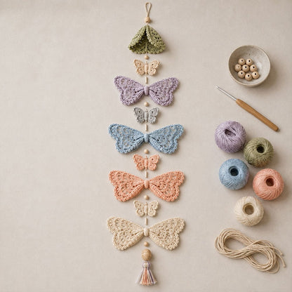 🔥LAST DAY 49% OFF - 🦋Butterfly Garden Cascade DIY Crochet Kit
