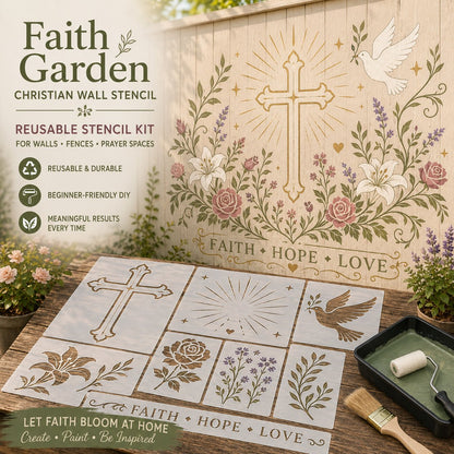 🔥Last Day 50% OFF 🌿 Garden Wall StencilTM Collection  🎨✨