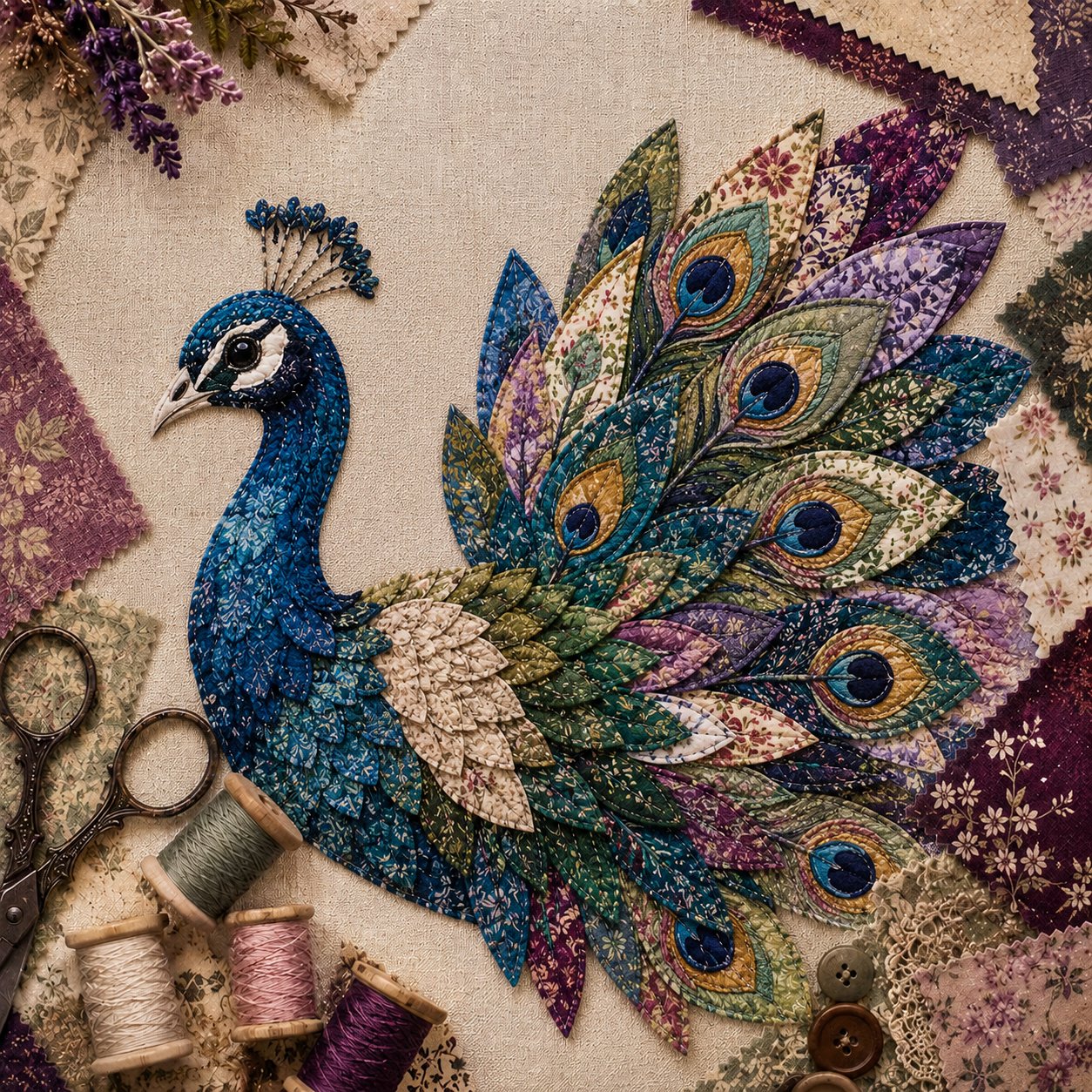 DIY Patchwork Bird Hanging Kit