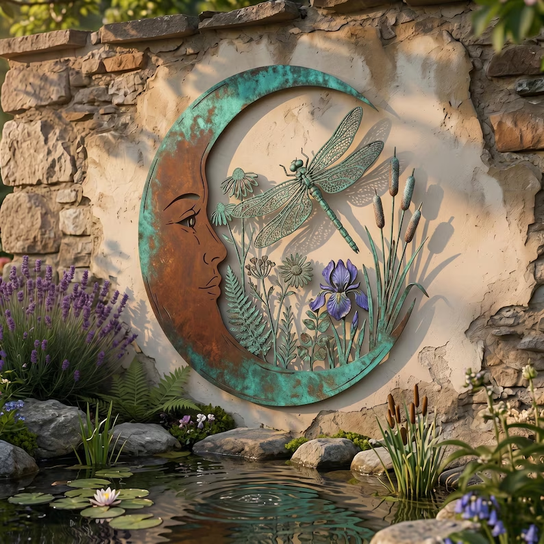 Dragonfly Moon Wall Decor