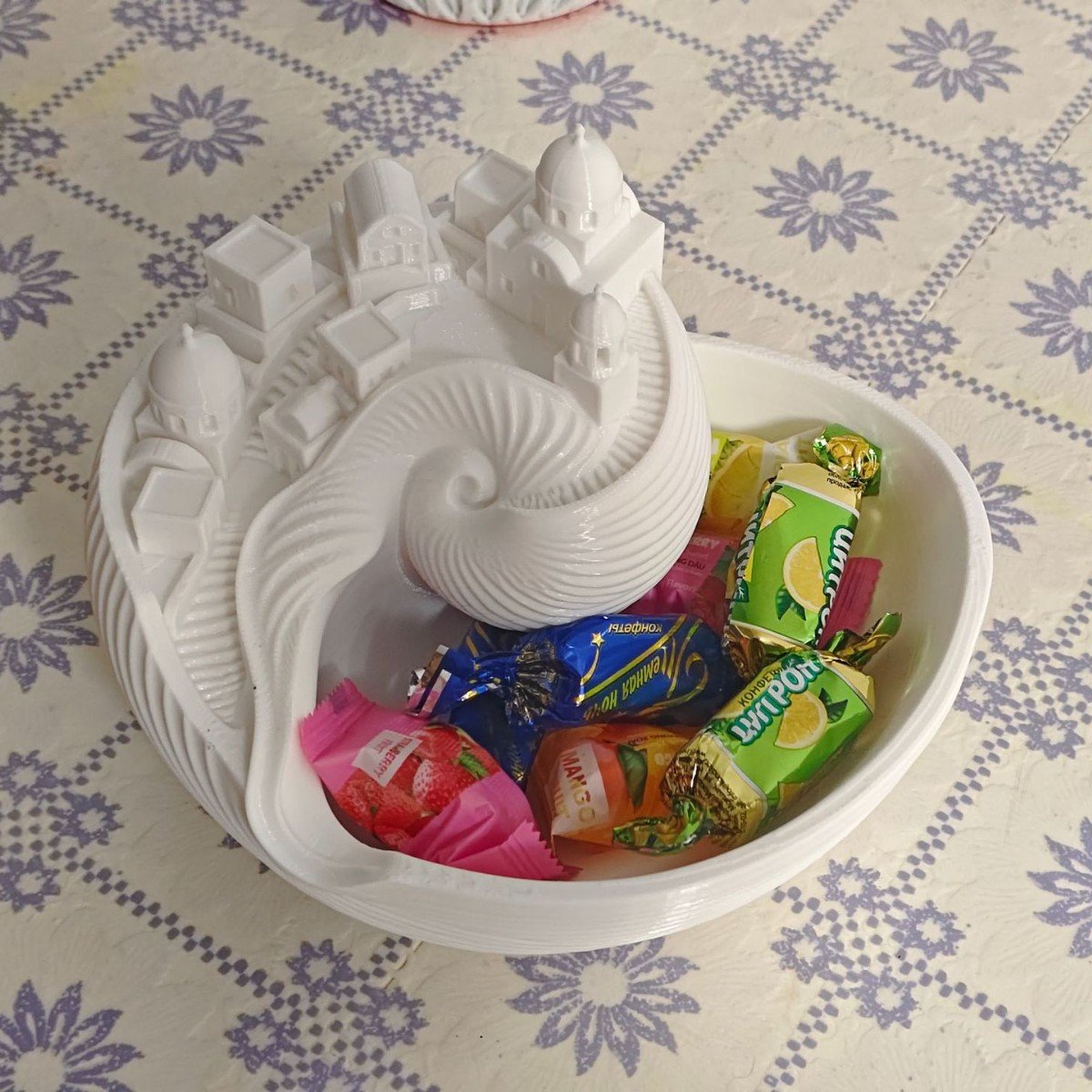 🌊 Santorini Catchall Bowl