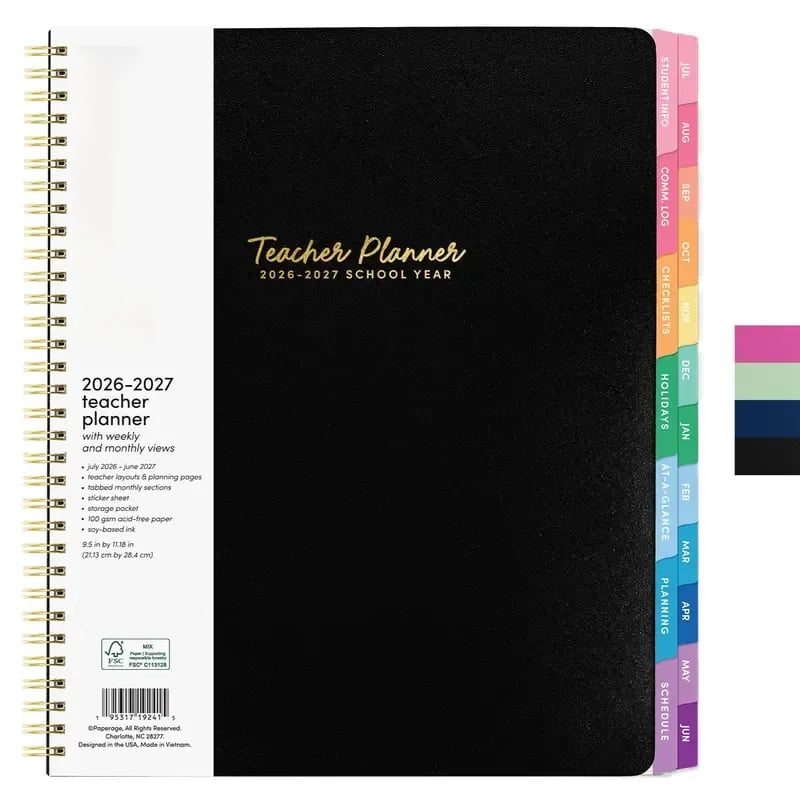 📕Your All-in-One 2026–2027 Teacher Planner ✨Weekly & Monthly Academic Planner & Calendar (from July 2026 to June 2027)