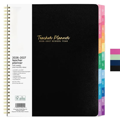 📕Your All-in-One 2026–2027 Teacher Planner ✨Weekly & Monthly Academic Planner & Calendar (from July 2026 to June 2027)