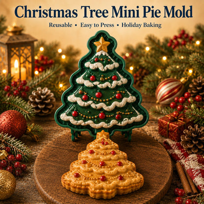 ⏳ Last Day 48% OFF – 🎄Christmas Mini Pie Mold Collection | Reusable Embossed Molds for Shaping Detailed Santa, Snowman, Reindeer, Tree & Holiday Pies 🥧✨