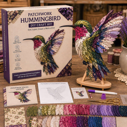 DIY Patchwork Bird Hanging Kit