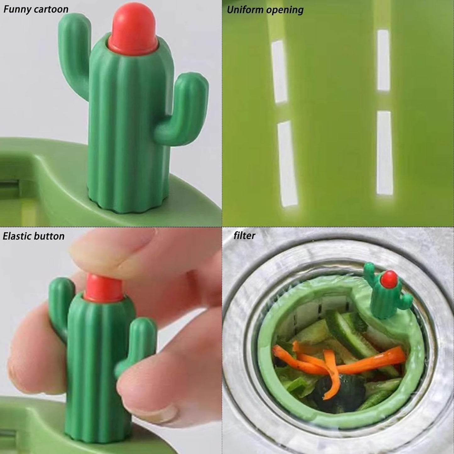 Cactus Kitchen Automatic Dumping Sink Filter🌵