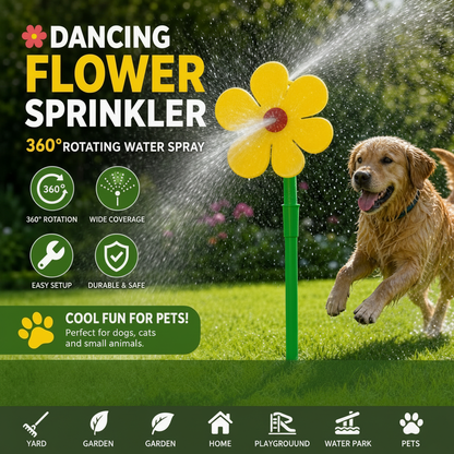 ✨️49% OFF! Boost your courtyard happiness! 360° Rotating Dancing Flower Sprinkler-Funny Dancing Flower Yard Lawn Sprinkler