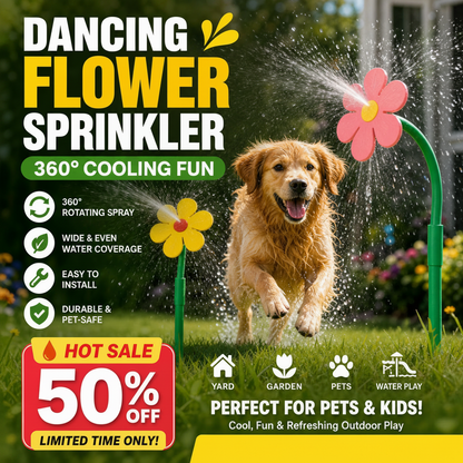 ✨️49% OFF! Boost your courtyard happiness! 360° Rotating Dancing Flower Sprinkler-Funny Dancing Flower Yard Lawn Sprinkler
