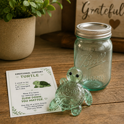 Original Recycled Glass Support Turtle