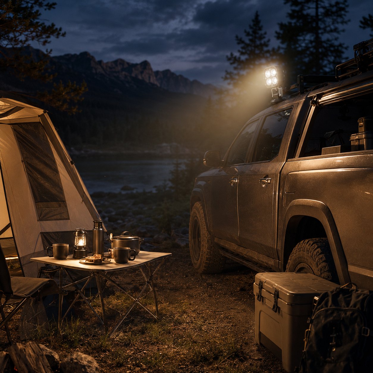 🏕️ Motorized Remote Control Laser LED Searchlight