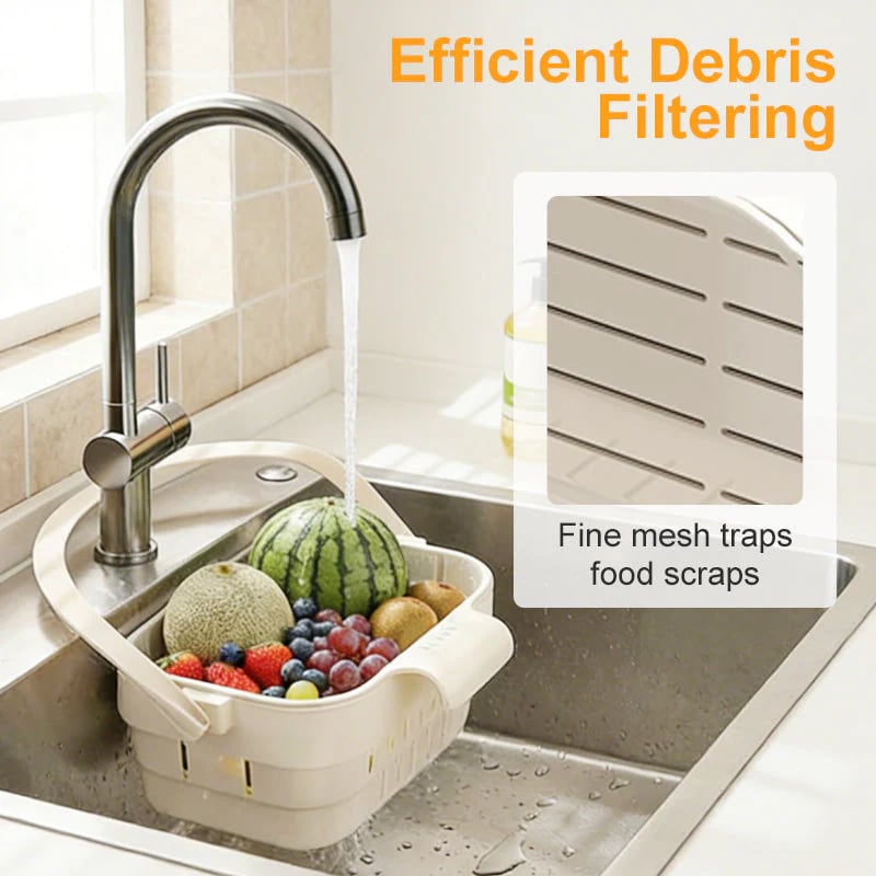 🍅Collapsible Faucet-Hanging Sink Strainer Basket