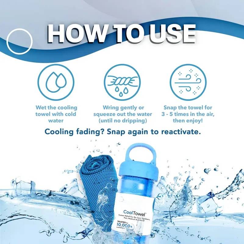 💦Summer Hot Sale -⚡50K+ SOLD!❄️Cold Sweat Towel You Can Use Anywhere, Anytime! Reusable Soft Absorbent Cooling Portable