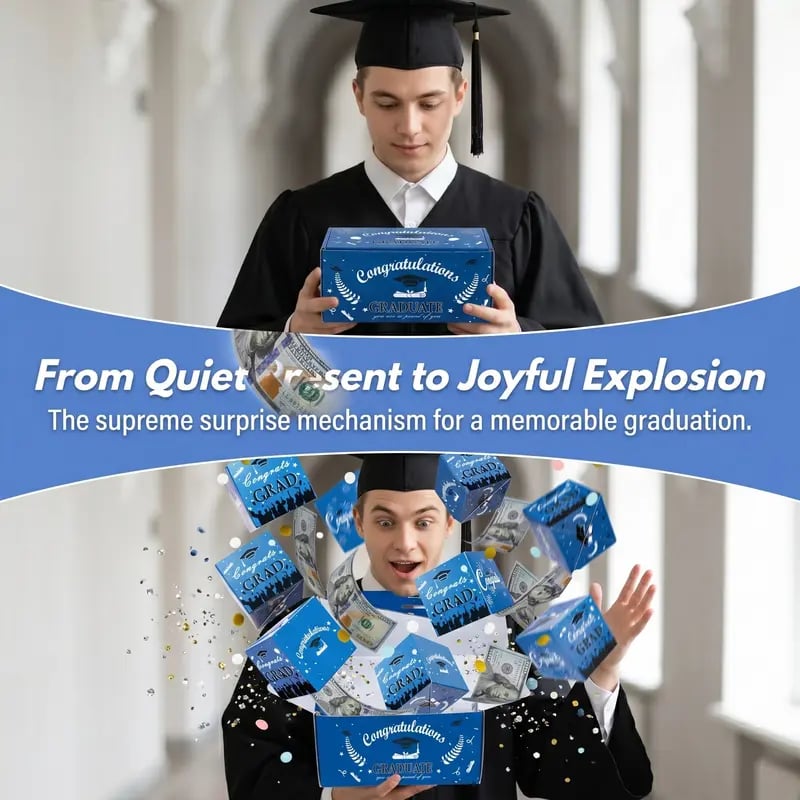 🎓🎁2026 Graduation Surprise Pop-Up Gift Box | Creative Folding Box✨