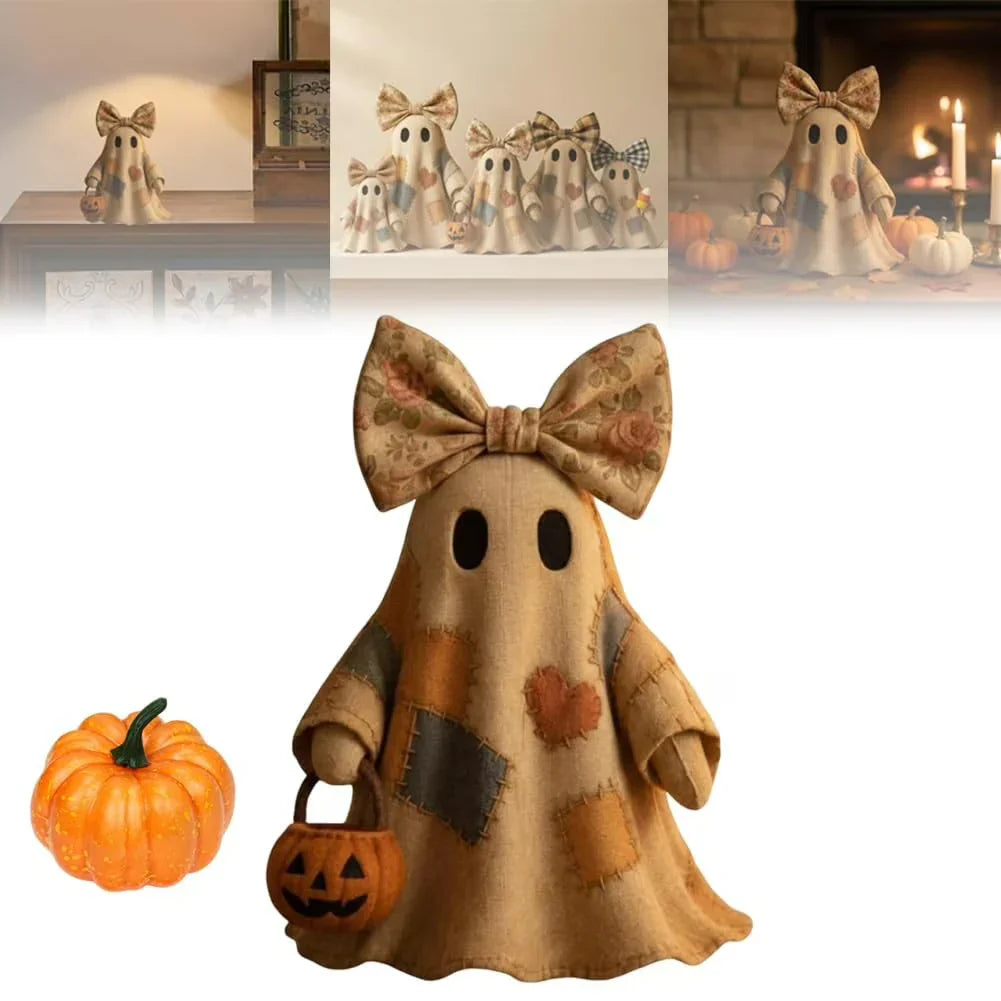 Lighted Vintage Patchwork Ghost