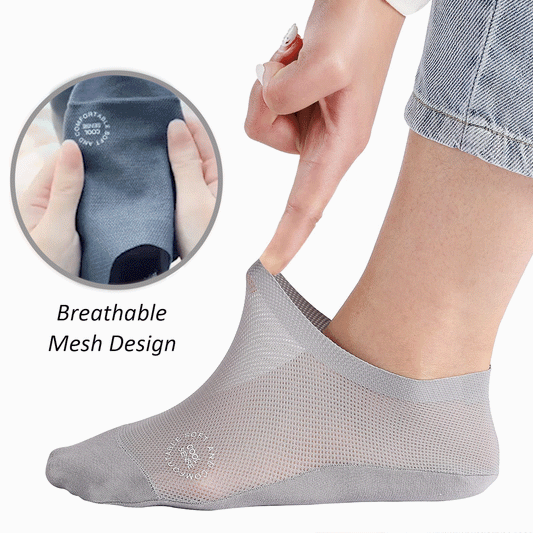 🔥 3-Pair Invisible Grip Socks Pack 🧦 – Breathable Low-Cut Anti-Slip Sweat-Absorbing Design