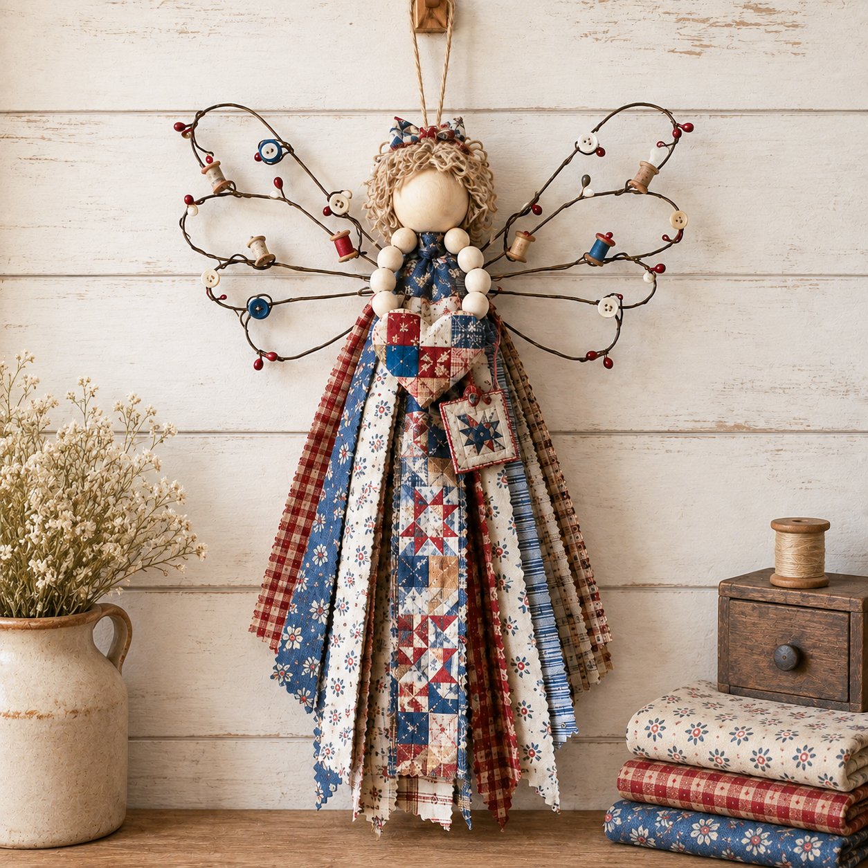 ⏳ Last Day 49% OFF – 🪽 Beginner-Friendly DIY Layered Fabric Angel Hanging Kit | Complete Kit with All Tools & Step-by-Step Guide Included 💕