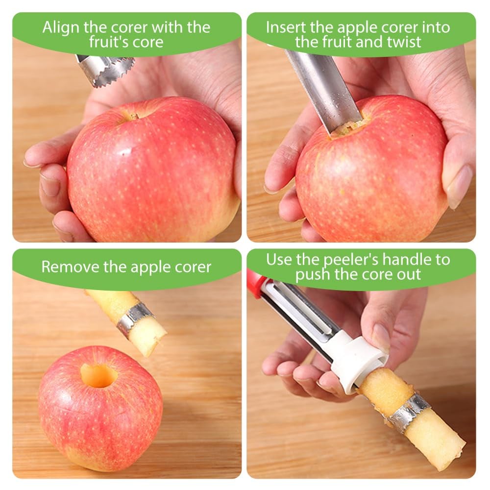 2-in-1 Stainless Steel Fruit Corer & Vegetable Peeler