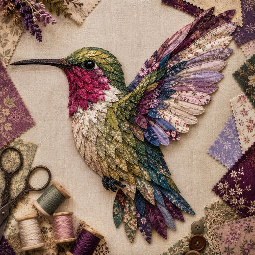 DIY Patchwork Bird Hanging Kit