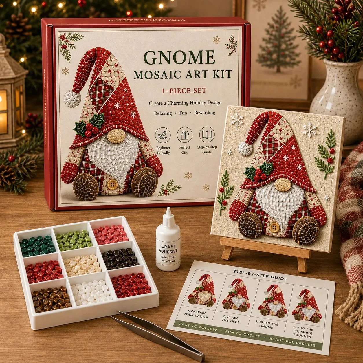 🔥Last Day 50% OFF -  🌸Gnome Mosaic Art Kit – Create Your Own Charming Handmade Masterpiece